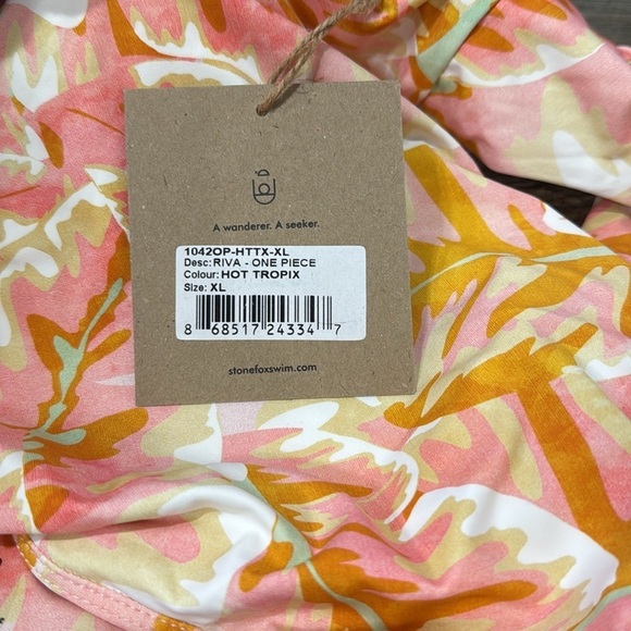 NWT Stone Fox Swim  River One Piece Hot Tropix Size XL - Picture 5 of 7